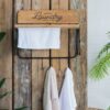 Laundry Rack With Accordion Design - Brown / Black - Black Brown - Image 7