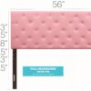 Full Cheerful Adjustable Headboard - Pink - Image 8