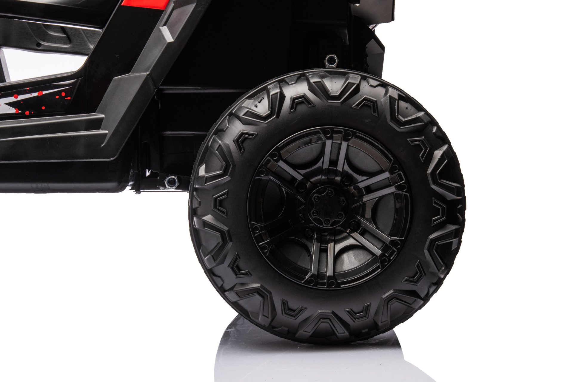 12V7A*1 30W*4 Four-Wheel Drive Leather Seat One Button Start, Forward And Backward, High And Low Speed, Music, Front Light, Power Display, Two Doors Can Open, 2.4G R / C, Seat Belt Four Wheel Absorber - Black - Image 25