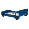 Full Size Car-Shaped Platform Bed & Wheels - Blue - Image 5