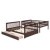 Full Over Full Bunk Bed With Ladders And 2 Storage Drawers - Espresso - Image 6