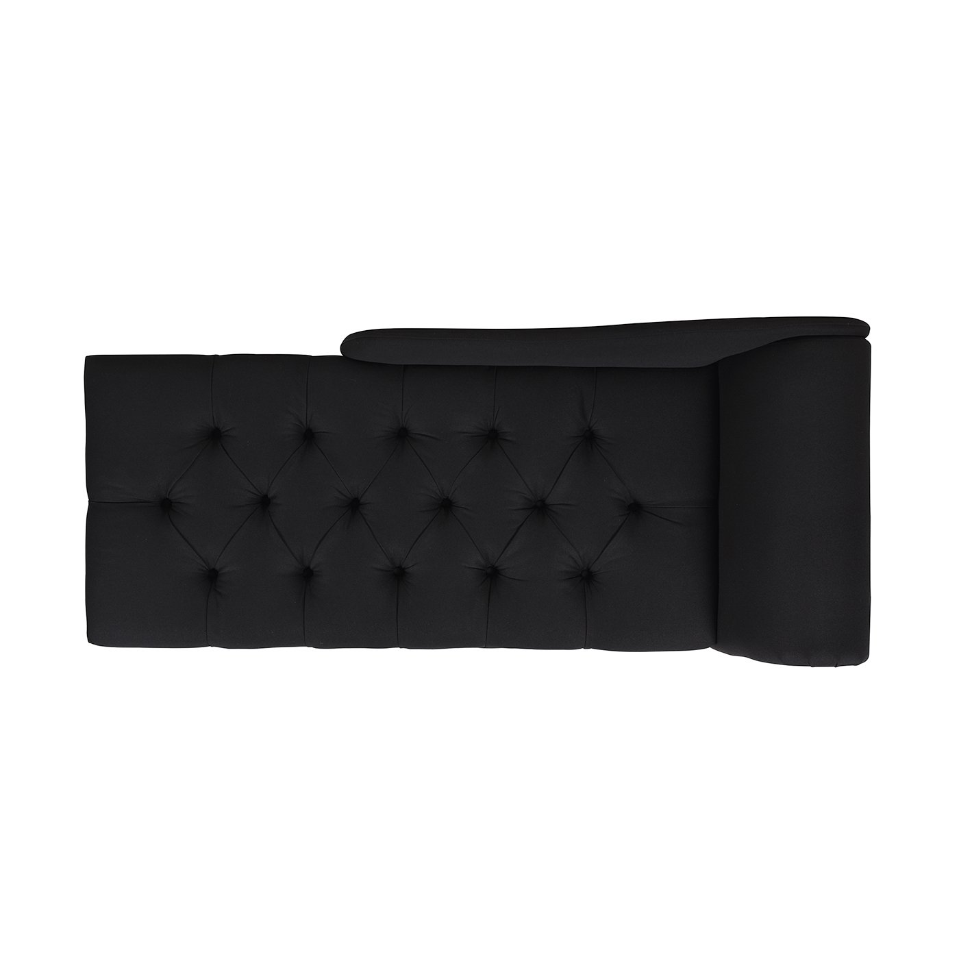 Harrison - Tufted Roll Arm Chaise Lounge - Jet Black - Image 3