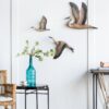 Reeds Migrating Bird Wall Decor, Home Decor For Living Room Dining Room Office Bedroom (Set of 3) - Brown - Image 2