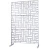 Decorative Freestanding Metal Privacy Screen For Indoor & Outdoor Use - White - Image 4