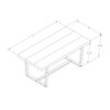Modern Distressed And Open Frame Dining Table - Oak - Image 2