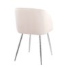 Fran - Contemporary Chair (Set of 2) - Chrome / Cream - Image 4