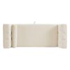 Velvet Multifunctional Storage Rectangular Ottoman Bench With 1 Pillow - Beige - Image 7