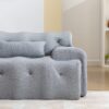 Large Size 2 Seater Sofa, Pure Foam Comfy Sofa Couch, Modern Lounge Sofa For Living Room, Apartment - Light Gray - Image 4