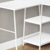 Computer Desk, Home Office, Corner, Storage Shelves, L-Shape, Work, Laptop, Contemporary, Modern - White - Image 2