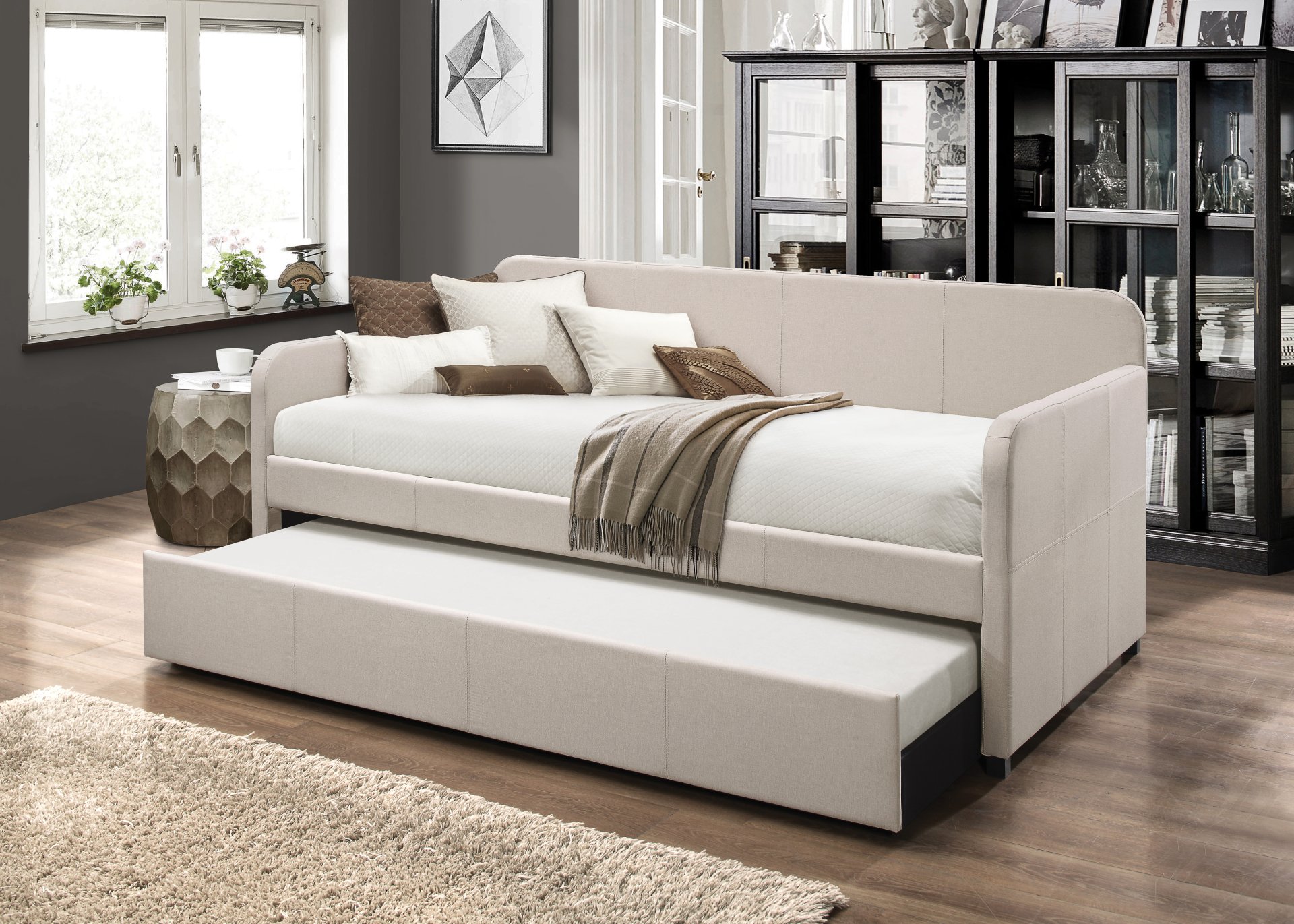 Jagger - Twin Daybed With Trundle - Fog - Image 4