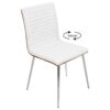Mason - Contemporary Dining / Chair With Swivel (Set of 2) - Walnut / White - Image 3