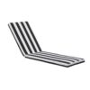 2 Piece Outdoor Chaise Lounge Chair Cushion Set, Replacement Seat Cushions For Patio Furniture - Black / White Striped - Image 7