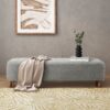 Contemporary Ottoman With Foam Cushion And Durable Upholstery - Gray - Image 4