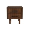 Logan - Mid-Century Modern Nightsd Bed Side Tables With 2 Drawers - Brown - Image 2