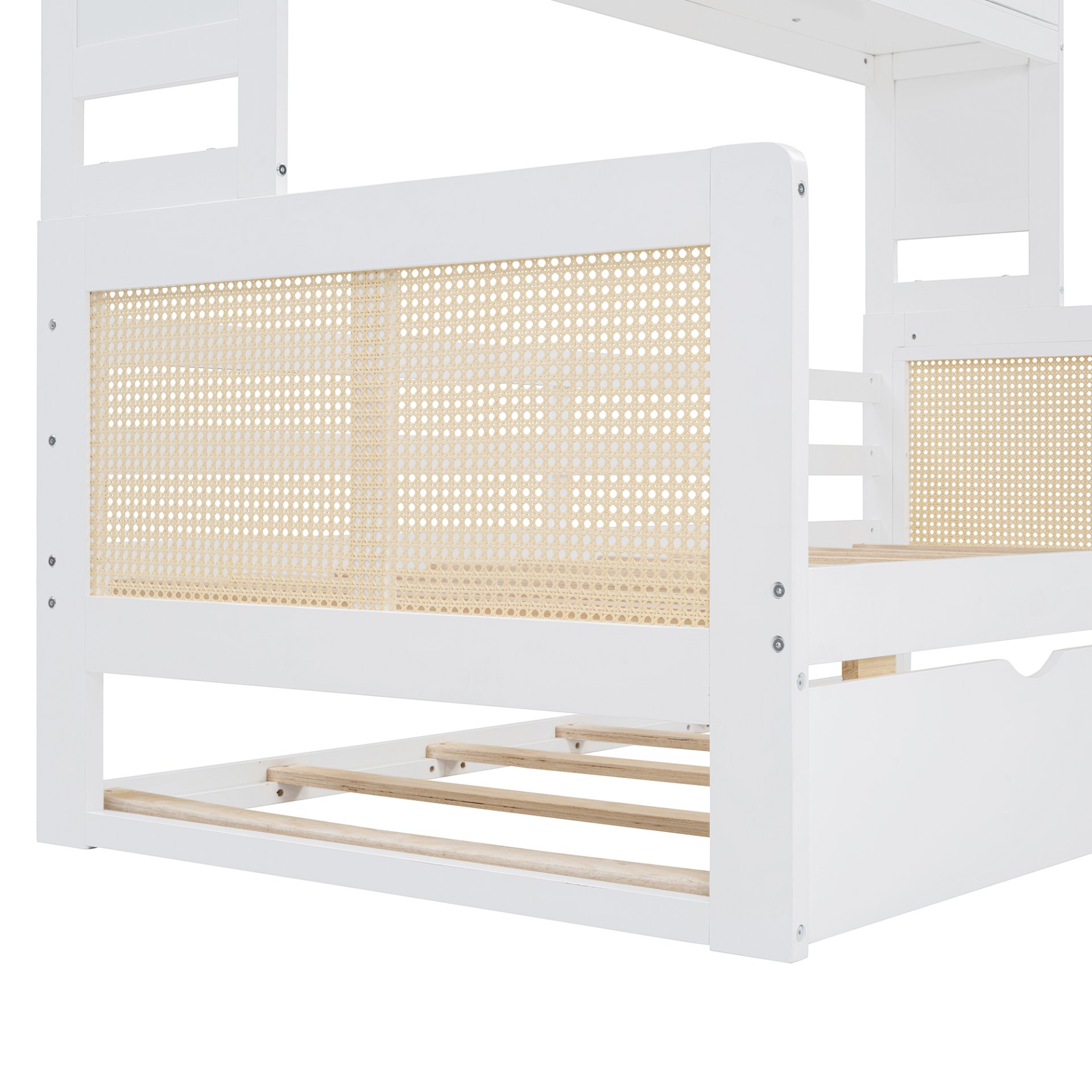 Twin Size Wooden Daybed & Twin Size Trundle, And All In One Cabinet And Shelf - White - Image 15