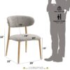 Kacey - 5 Piece Round Table Dining Room Set With Chairs - Natural - Image 11