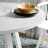 Edo - 5 Piece Dining Set, Trestle Dining Table With 4 Windsor Chairs - White - Image 2