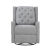 Milah - Gliding Swivel Recliner Tufted Pebble - Khaki - Image 2