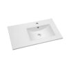 Rectangular Single Vanity Top With 1 Faucet Hole And Overflow, 32" X 18", Spacious Left Countertop For Storage - White - Image 11