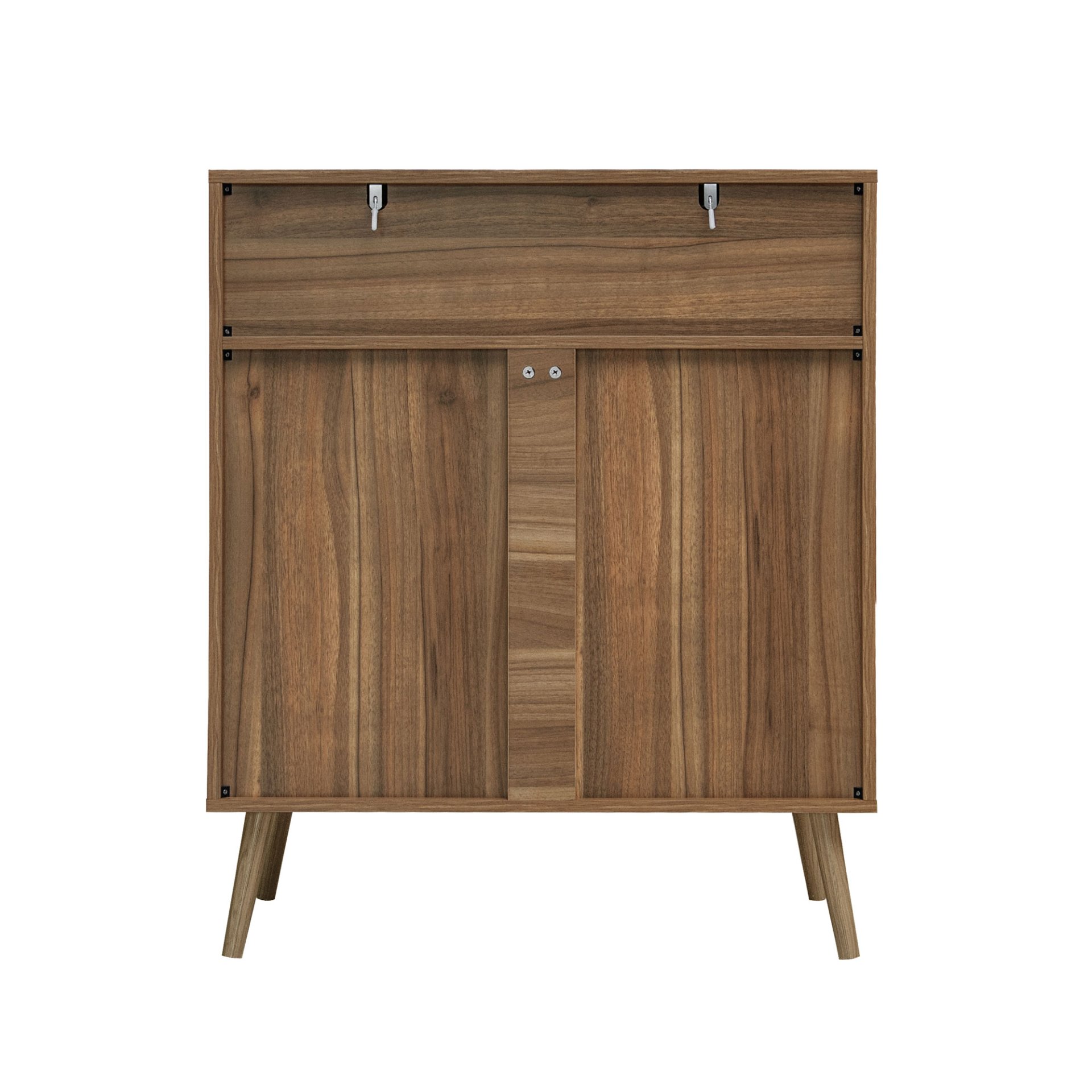 Modern 5 Drawer Accent Storage Cabinet For Living Room, Bedroom, Dining Room, Or Study - Walnut - Image 9