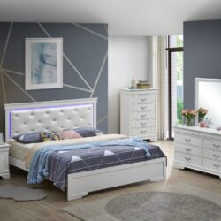 Queen Bed Elegant - Silver Champagne