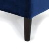 Mid Century Ottoman Velvet With Button Tufting With Birch Wood Legs - Navy Blue - Image 12