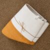 Francis Cotton Round Laundry And Storage Basket - Orange / White - Image 8