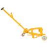 Steel Drum Dolly 55 Gallon Capacity Oil Barrel Mover With Wheels Low Profile Caddy - Yellow - Image 7