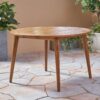 Stamford - Modern Acacia Wood Dining Table With Straight Leg Base - Teak - Image 5