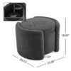 Cozy Boucle Storage Ottoman: Stylish Comfort With Hidden Storage - Gray - Image 3