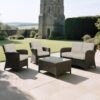 2 Pieces Set High Back Patio Chair Cushions, Tufted Rocking Chair Cushions, Adirondack Cushions For Garden Porch Home Office Chair Use, 2 Pack - Beige / Brown - Image 2