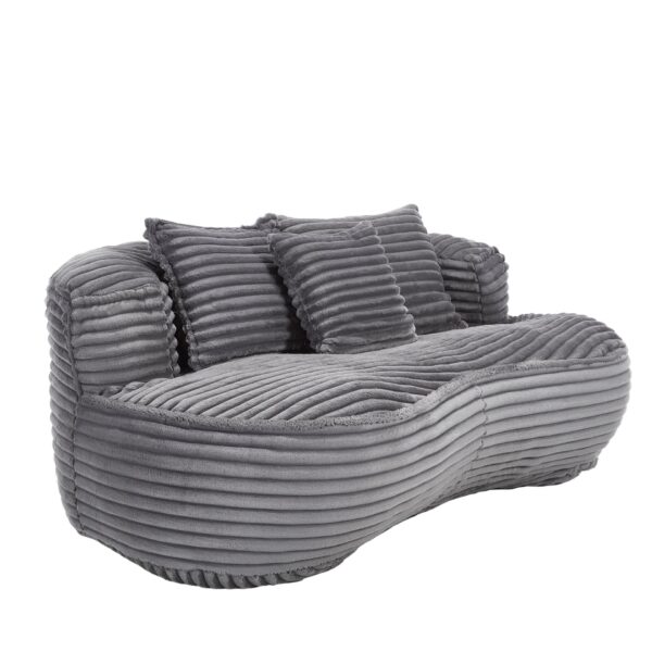 Bean Bag Sofa Lazy Sofa Durable Comfort Lounger High Back Bean Bag Chair Couch For Adults And Kids, Indoor & Outdoor - Dark Gray