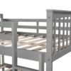 Full Over Full Bunk Bed With Ladder For Bedroom - Gray - Image 7