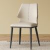 Contemporary Dining Chair (Set of 2) Comfortable Material For Home Or Office - Gray / White - Image 4