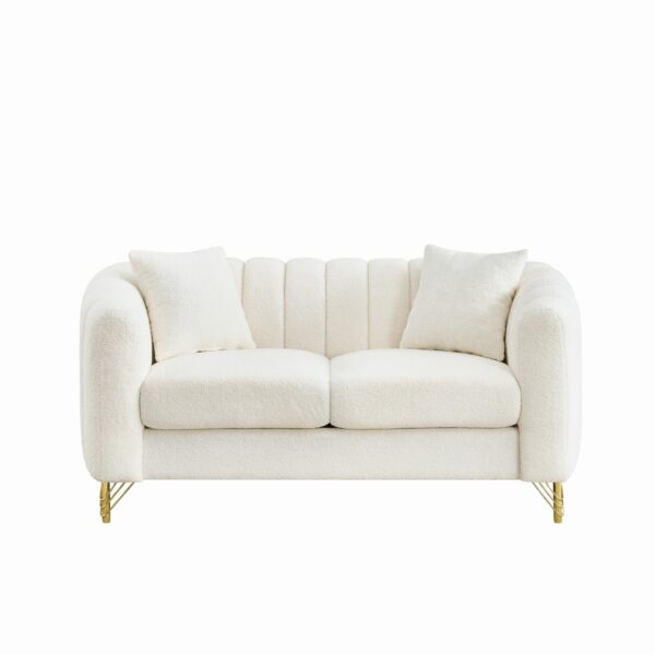 Loveseat Sofa For Living Room And Bedroom - Beige