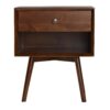 Mid Century Modern Single Drawer Nightstand - Walnut - Image 2