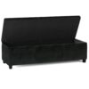 Avalon - Extra Large Storage Ottoman Bench - Midnight Black - Image 2