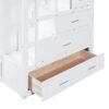Full Over Full Bunk Bed With Twin Size Trundle And Staircase - White - Image 8
