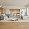 Cloud Sofa Set Couch For Living Room - Light Gray - Image 8