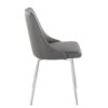 Marche - Contemporary / Dining Chair (Set of 2) - Chrome / Gray - Image 3