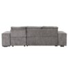 Modern L-Shape 3 Seat Reversible Sectional Couch, Pull Out Sleeper Sofa With Storage Chaise And 2 Stools For Living Room Furniture Set - Knox Charcoal - Image 24