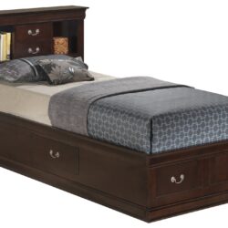 Louis Phillipe - Twin Storage Bed - Cappuccino