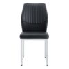 Luxury Simple Chair (Set of 4) High Resilience Dining Chair - Black / Silver - Image 6