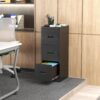 Metal Vertical File Cabinet With Lock And Card Slot For A4 Legal / Letter Size, Durable Steel - Black - Image 13