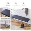 Shoe Changing Bench With Silver Metal Legs For Versatile Use - Black - Image 6