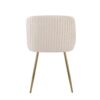 Fran - Pleated Contemporary Chair (Set of 2) - Gold / Pleated White - Image 5