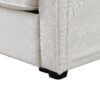 4 Seater Modern Linen Sofa With Armrest Pockets And 4 Pillows, Minimalist Style Couch - Beige - Image 13