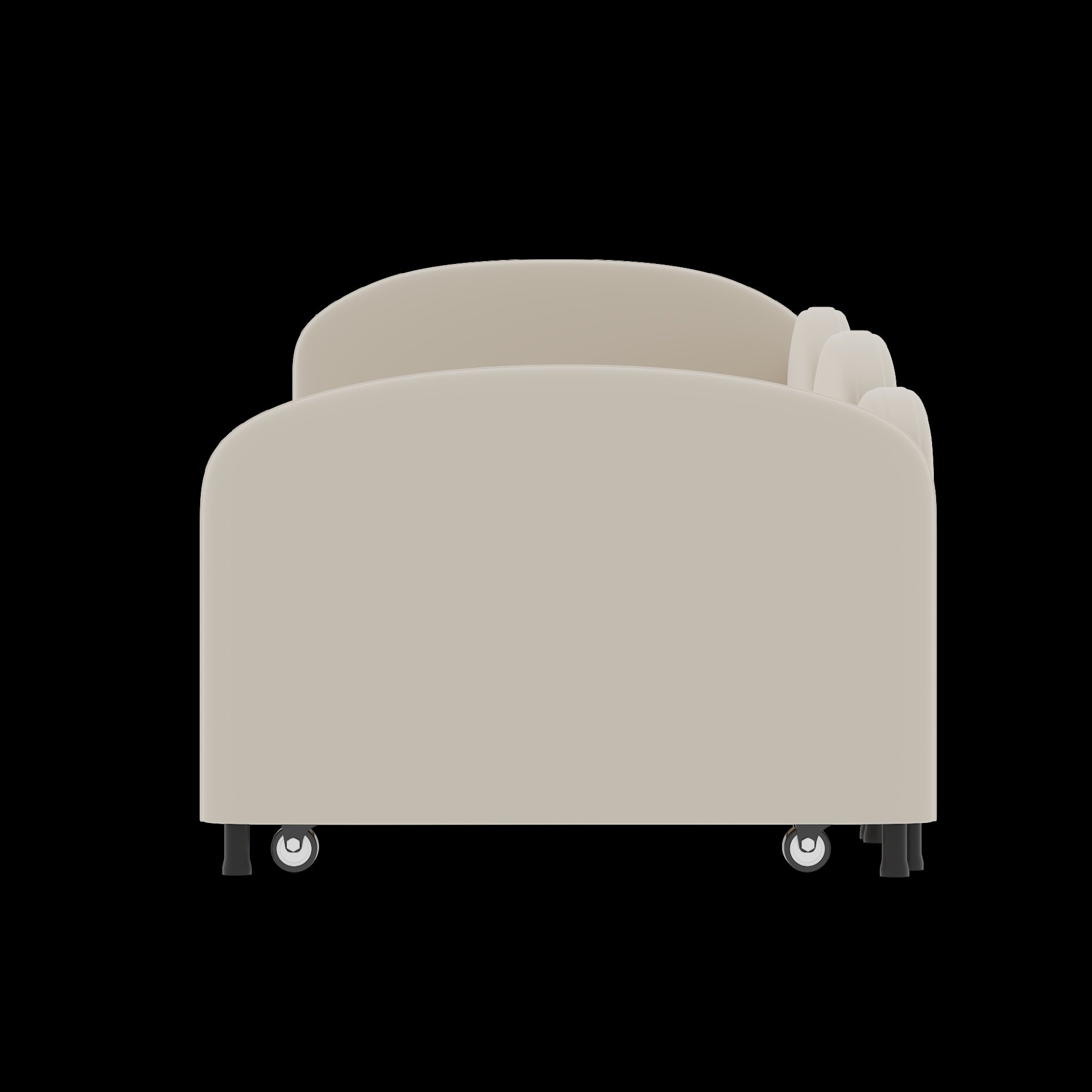 Modern Upholstered Daybed With Twin Size Bed Frames And Storage - Beige - Image 18