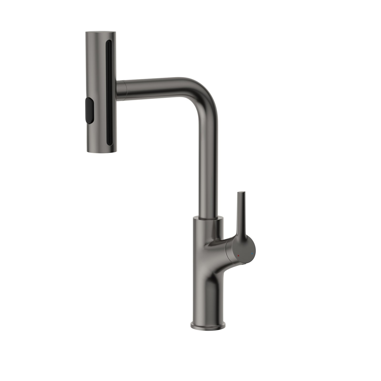 30" Drop In Kitchen Sink With Pull Out Faucet And Soap Dispenser 16 Gauge T 304 Single Bowl Topmount Sink - Gunmetal Black - Image 12