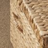 Rectangular Curve Water Hyacinth Woven Wicker Trunk With Handles For Clothes Toys Magazines And Book Storage - Natural / Light Brown - Image 8
